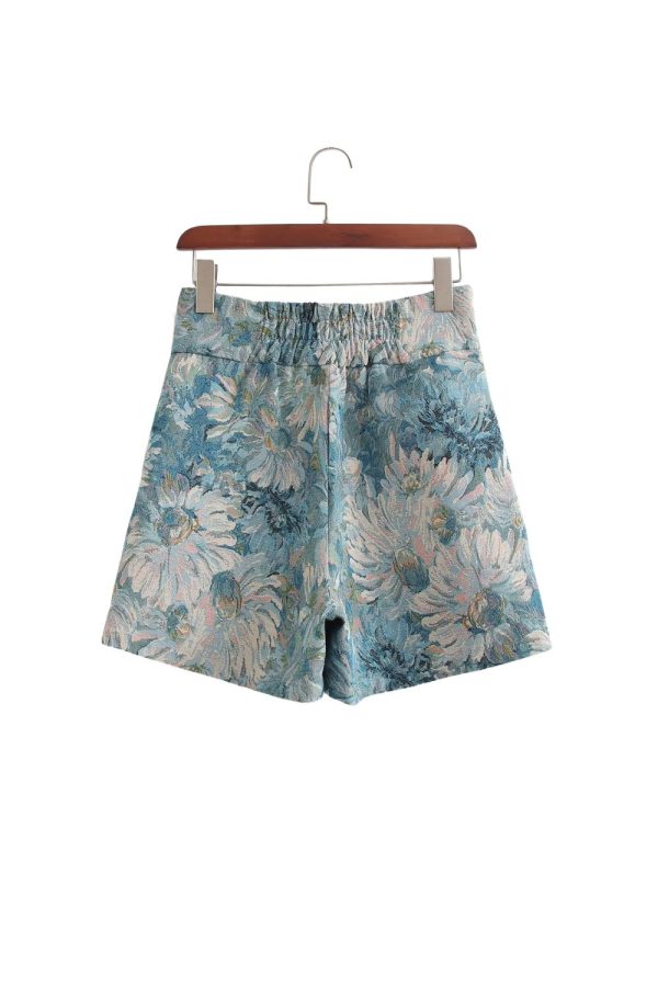Karina  Brocade High Waist Shorts Online - Image 2