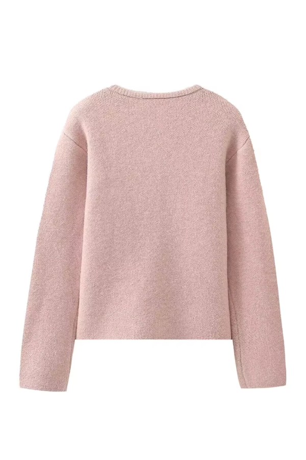 Sharon  Bow-Tie Embellished Knitted Cardigan (4 Colors) For Sale - Image 5