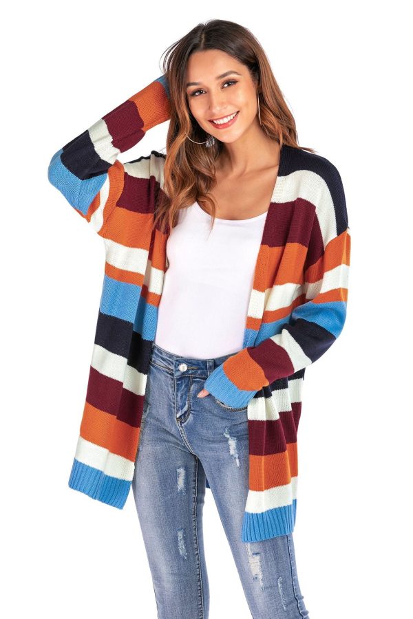 Stripe Knitted Cardigan #164640 For Cheap - Image 3