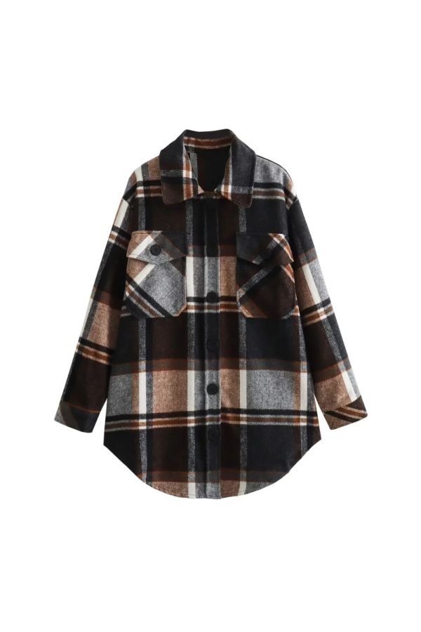 Isabelle  Plaid Flannel Shirt For Cheap