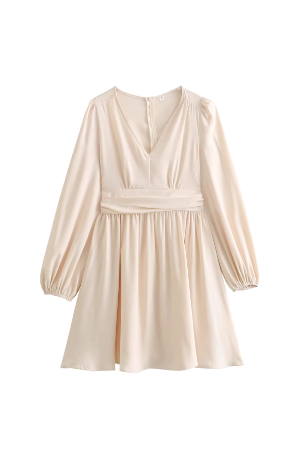 Holly  V-neck Long Sleeves Flowy Dress For Sale