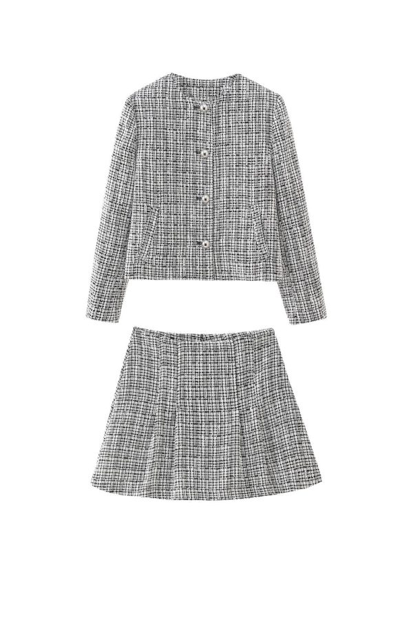 ‘ Jacob’ Checkered Short Suit Jacket & Culottes For Sale