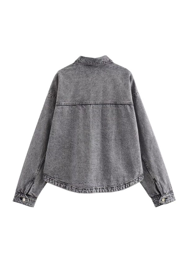 Claire  Minimalist Denim Jacket Online now - Image 5