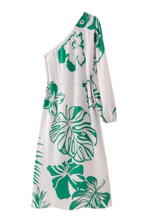 Gemma  One shoulder Printed Dress Online Sale - Image 2