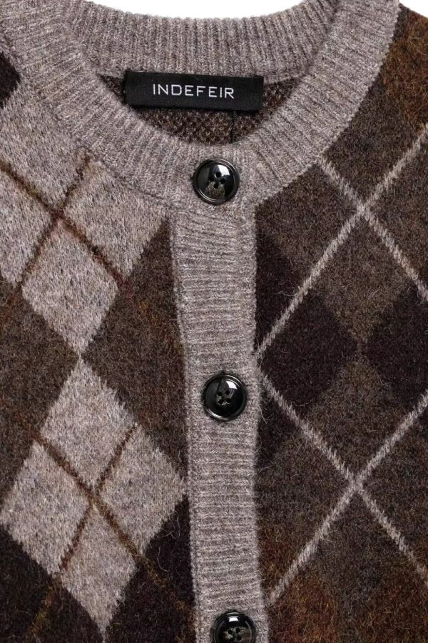 Rita  Diamond-Pattern Knitted Sweater For Discount - Image 5