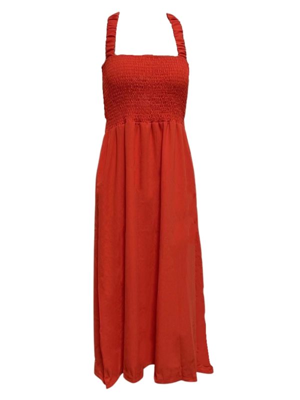 Cassidy  Cotton Linen Sleeveless Back Tied Maxi  Dress Online Hot Sale - Image 2