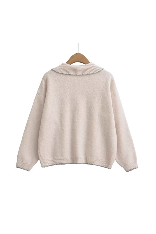 Isabel  Polo-Neck Long Sleeve Knit Top For Cheap - Image 2