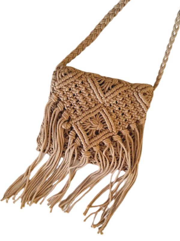 Joelene  Net Braided Tassel Shoulder Bag (2 Colors) Online - Image 3