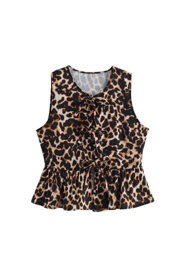 Anthony  Sleeveless Bow-Tie Waist Belt Vest Discount
