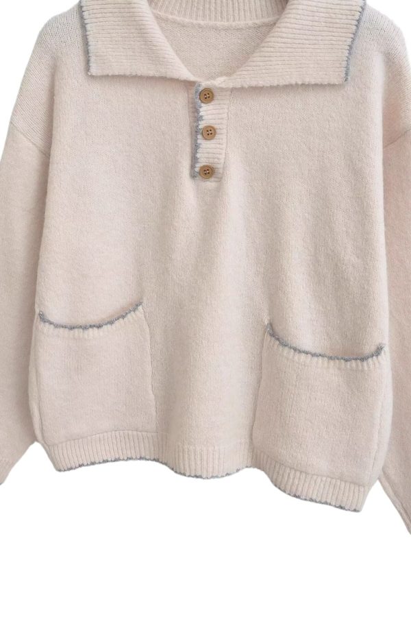 Isabel  Polo-Neck Long Sleeve Knit Top For Cheap - Image 4