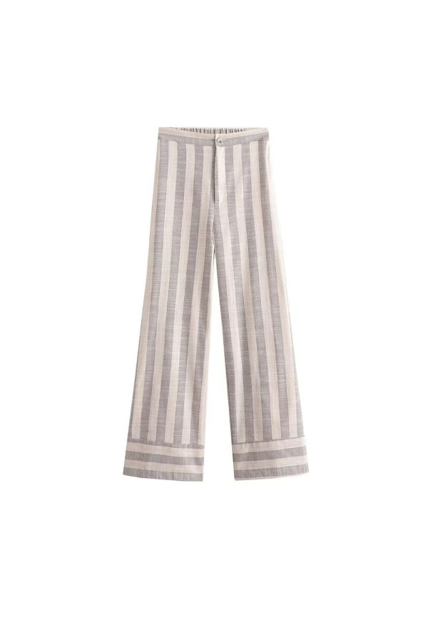 ‘Adelina’ V-Neck Striped Vest & Long Pants (Sold Separately) Discount - Image 4