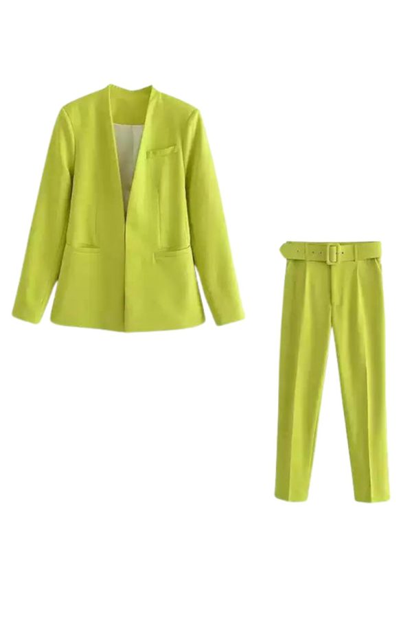 Weston  Casual Lapel-Free Blazer & Pants Set  (Sold Separately) on Sale