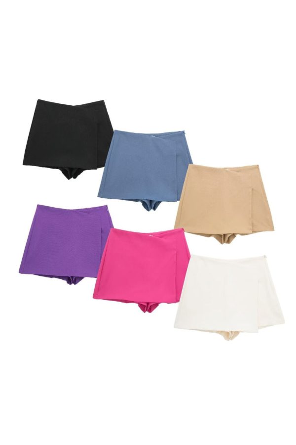 Taira  Asymmetrical Mini Skirt-Pants (6 Color) Online now