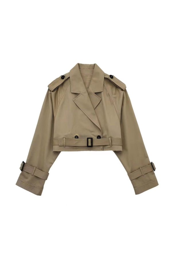 Hannah  Casual Belted Long Sleeve Trench Coat (4 Color) on Sale - Image 5