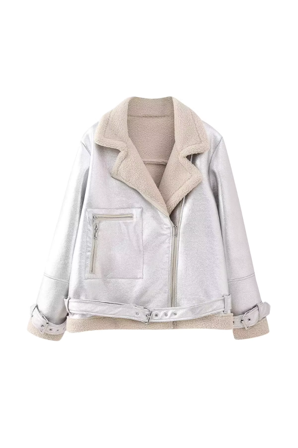 Eunice  Fleeced Zip-Up Jacket For Discount