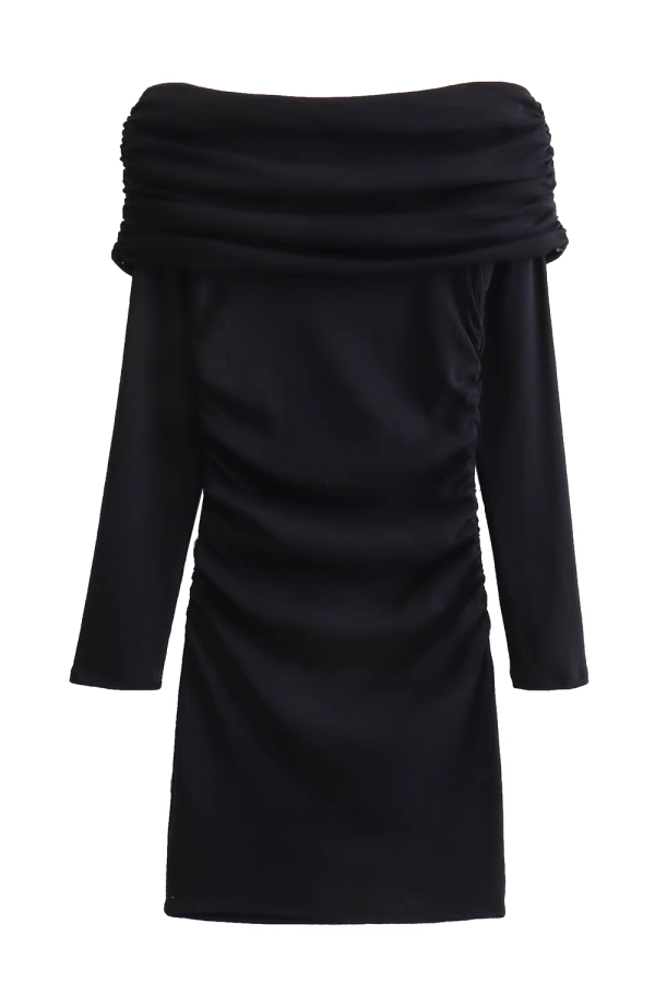 Noelle  Off-Shoulder Long Sleeve Short Dress on Sale - Image 2