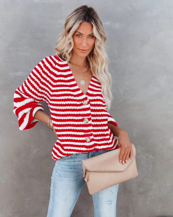 Striped Knitwear Turtleneck Sweater #71393 Fashion - Image 3