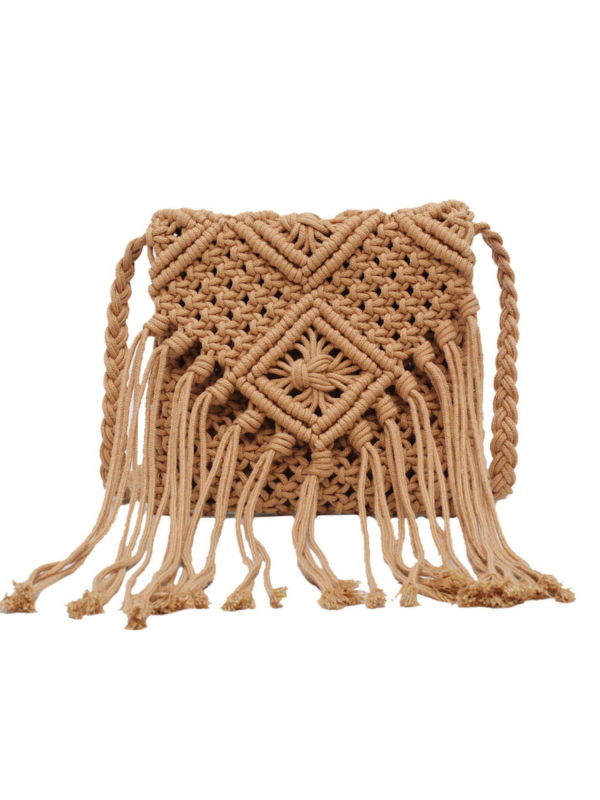 Joelene  Net Braided Tassel Shoulder Bag (2 Colors) Online
