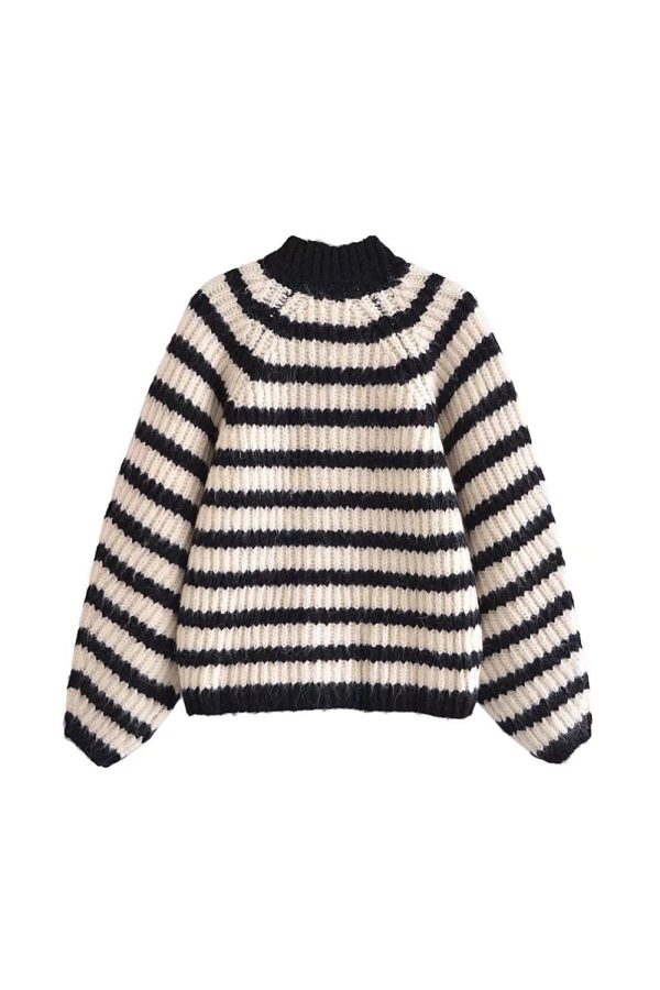 ‘ John’ V-Neck Striped Knit Cardigan on Sale - Image 2