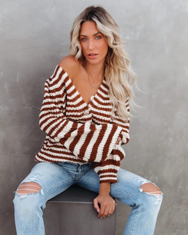 Striped Knitwear Turtleneck Sweater #71393 Fashion - Image 4