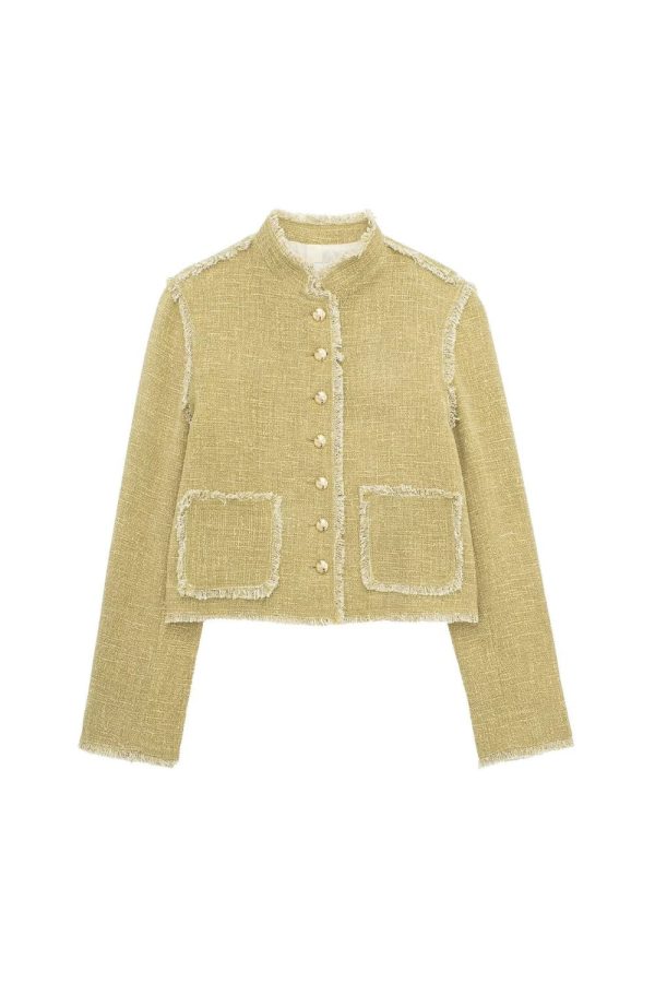 Zachary  Textured Edge Fringe Coat For Discount