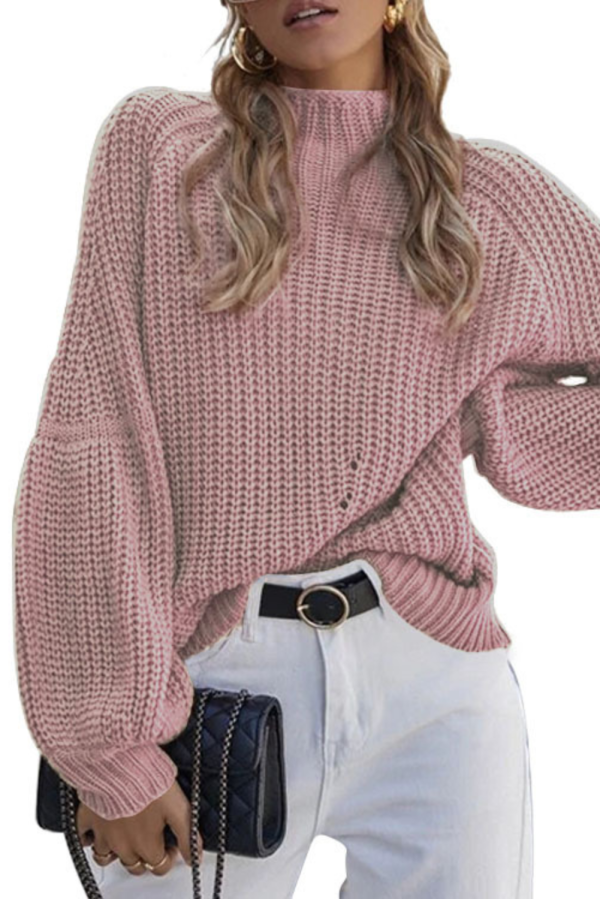 Lyca  Knitted Turtleneck Sweater (7 COLORS) Sale - Image 5