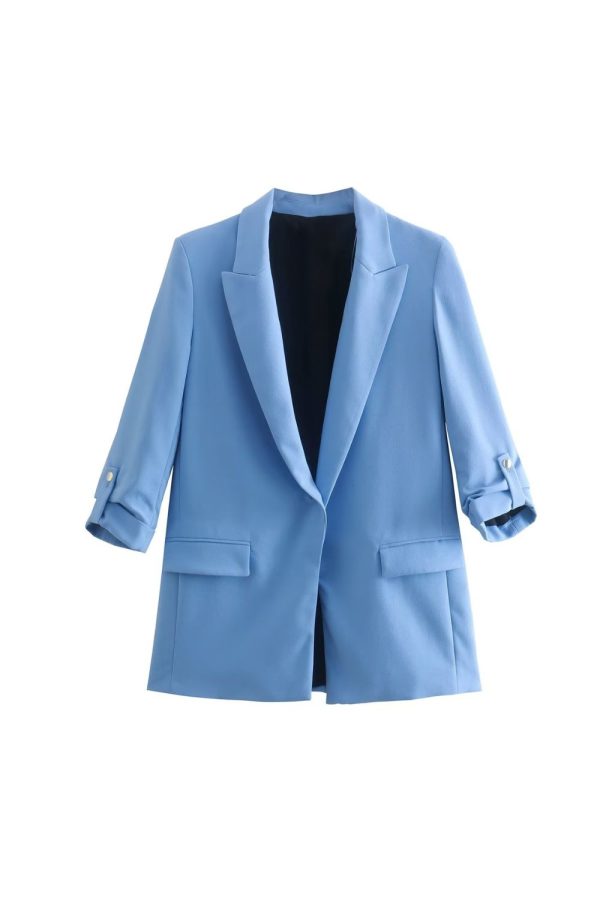 Marley  Roll-up Sleeve Casual Blazer For Discount - Image 4