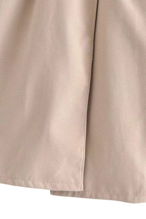 ‘ Aaron’ Collared Belted Wool Coat with Tied Waist Discount - Image 4