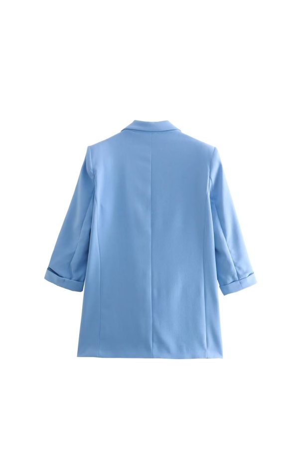 Marley  Roll-up Sleeve Casual Blazer For Discount - Image 5