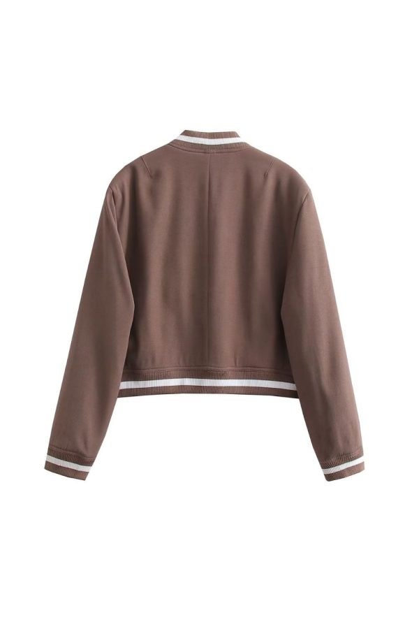 Riley  Baseball Style Loose Short Jacket Coat For Cheap - Image 5