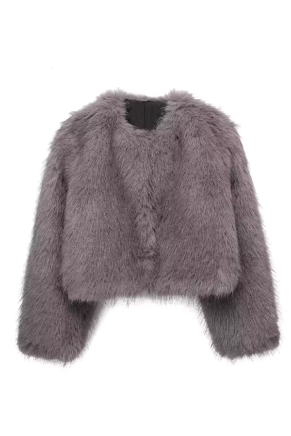 Karin  Faux Fur Cropped Jacket Discount