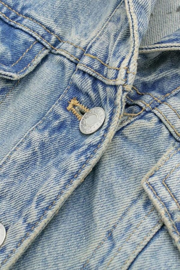 ‘ Ethan’ Hooded Denim Short Jacket Discount - Image 5