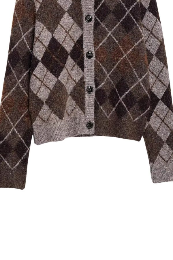 Rita  Diamond-Pattern Knitted Sweater For Discount - Image 4