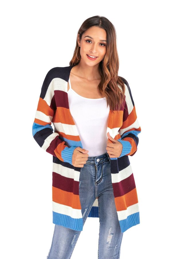Stripe Knitted Cardigan #164640 For Cheap - Image 2