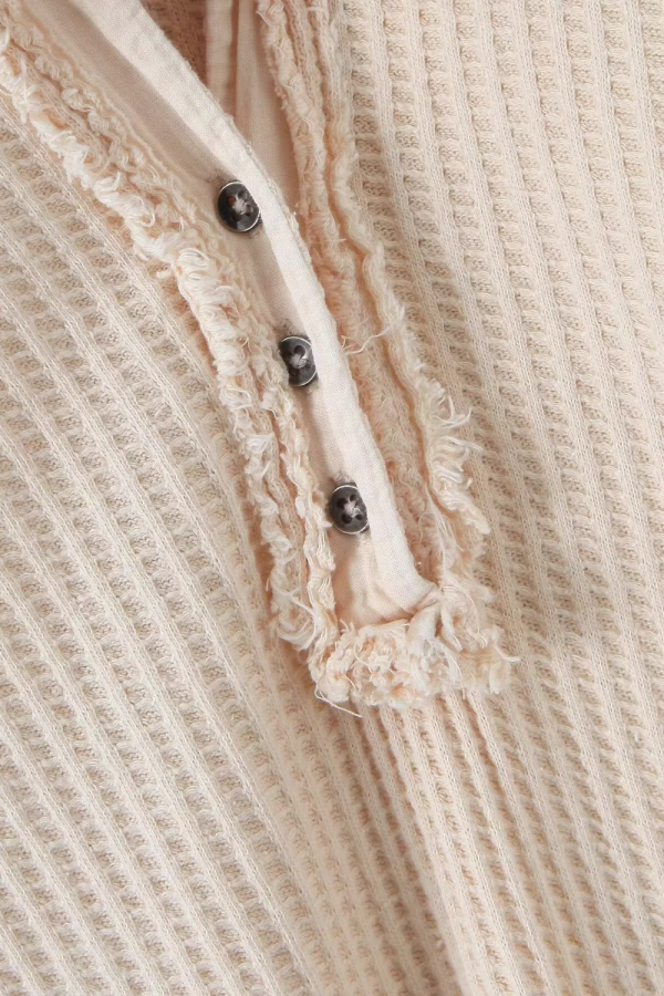 Jenny  Waffle-knit Long Sleeved Top Online - Image 5