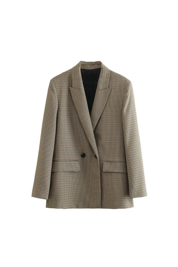 Brandon   Plaid Double-Breasted Suit Jacket & Straight Skirt Sale - Image 2
