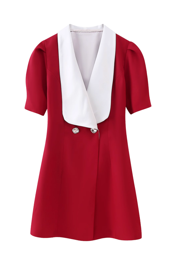 Kelsey  Puff Sleeve Bow Decoration Mini Dress For Discount