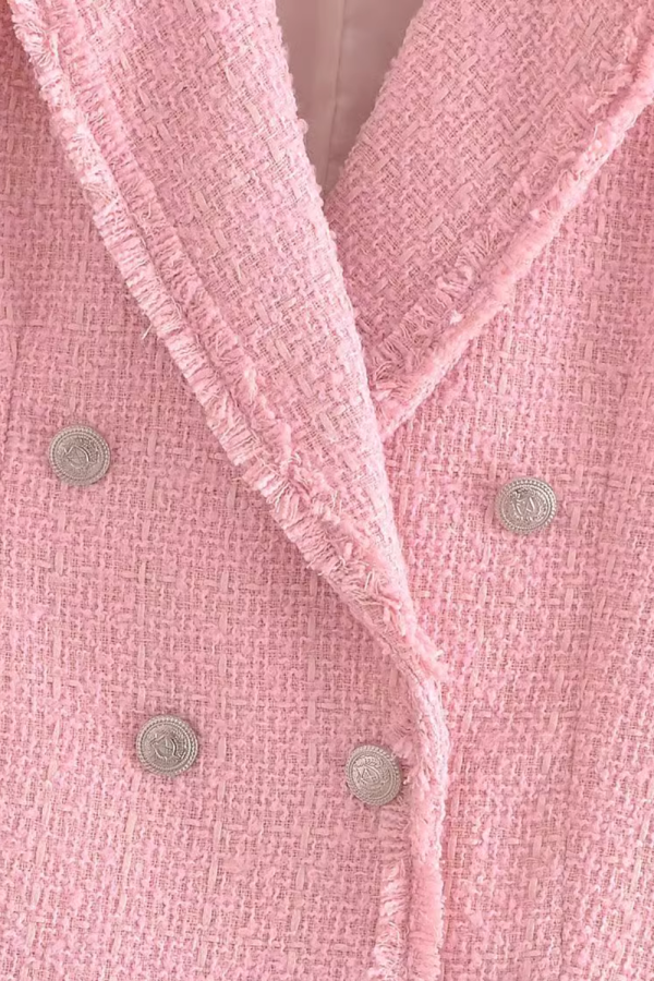 Isabelle  Double-Breasted Tweed Short Jacket on Sale - Image 4