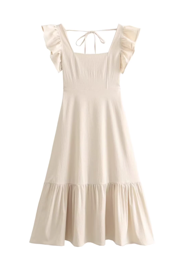 Cindy  Sleeveless Textured Tiered Dress Online Hot Sale