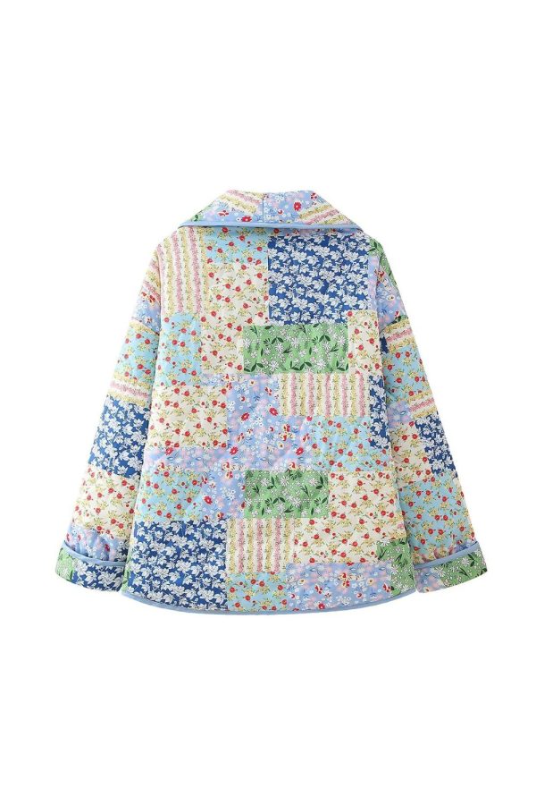 Grace  Printed Open-Front Cotton Jacket Hot on Sale - Image 3
