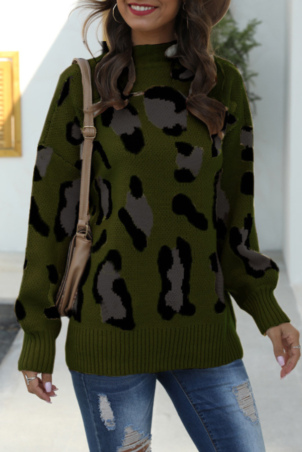 Sindy  Leopard Print Long Sweater (4 Colors) For Sale - Image 3