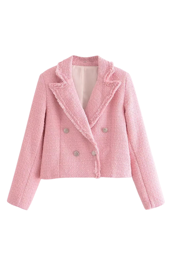Isabelle  Double-Breasted Tweed Short Jacket on Sale