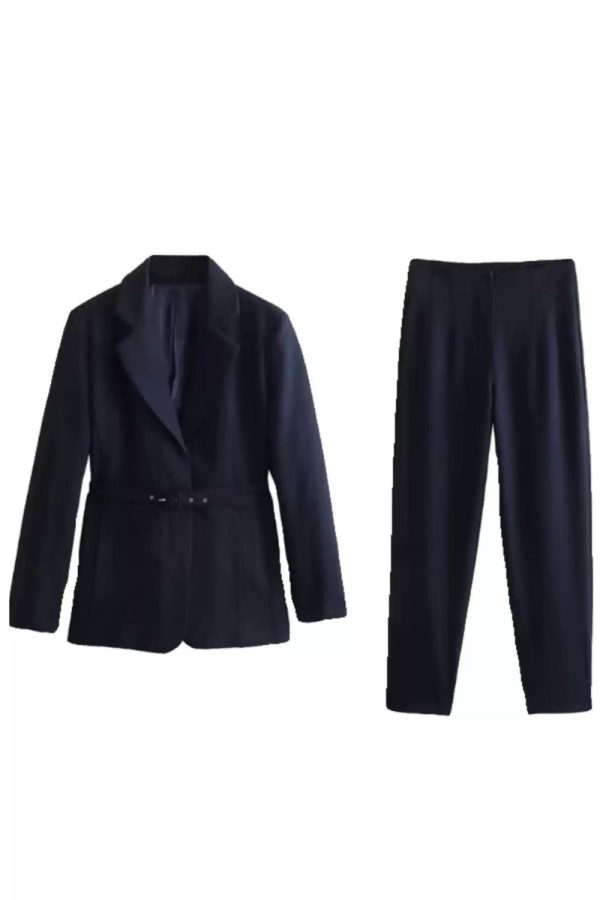 ‘ Dustin’ Belt-Detail Suit & Pants Set  (Sold Separately) Cheap