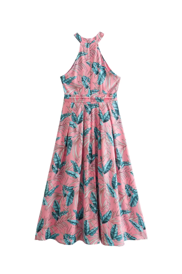 Norah  Halter Neck Printed Dress For Discount - Image 2