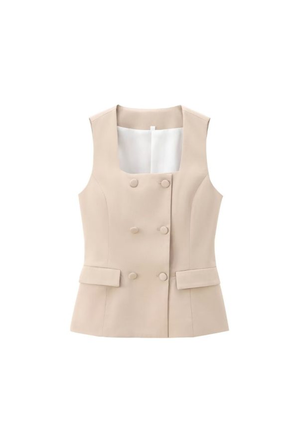 ‘ James’ Button Trimmed Vest & Pant Set on Sale - Image 4