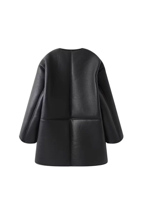 Elizabeth  Round-Neck Long-Sleeve Trench Coat Fashion - Image 2