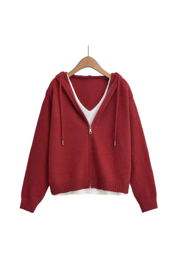 Raúl  Hooded Zip-Up Knitted Cardigan Online