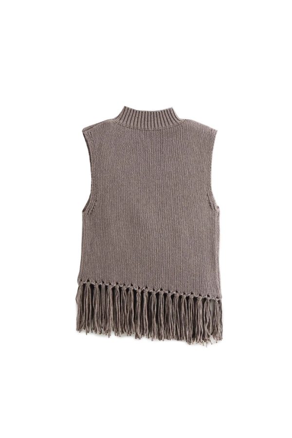 Cristina  Fringe-Trimmed Knit Tank Top Discount - Image 2