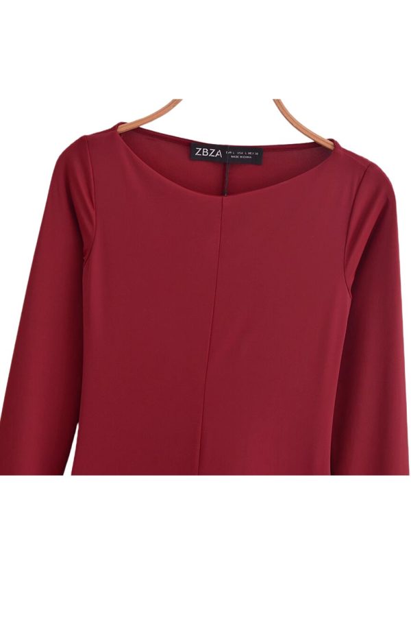 ‘Carlos’ Flared Hem Round-Neck Maxi Dress For Sale - Image 3