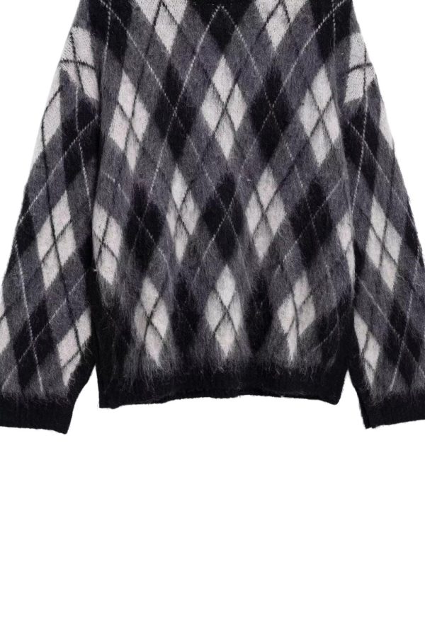 Paige   Diamond Pattern Knitted Sweater Online Hot Sale - Image 4